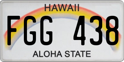 HI license plate FGG438