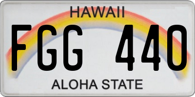 HI license plate FGG440