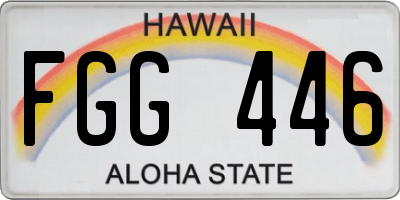 HI license plate FGG446