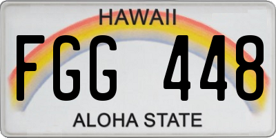 HI license plate FGG448