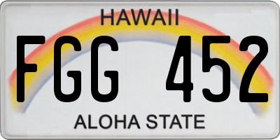 HI license plate FGG452