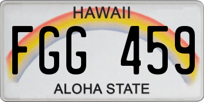 HI license plate FGG459
