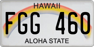 HI license plate FGG460