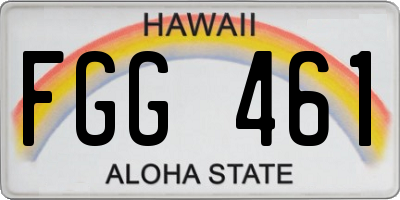 HI license plate FGG461