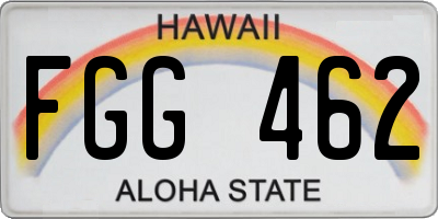 HI license plate FGG462
