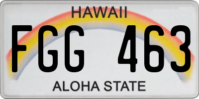 HI license plate FGG463