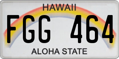 HI license plate FGG464