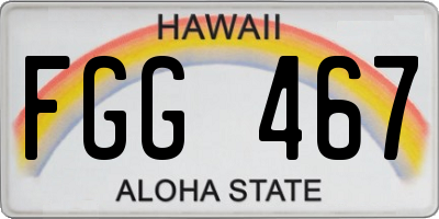 HI license plate FGG467