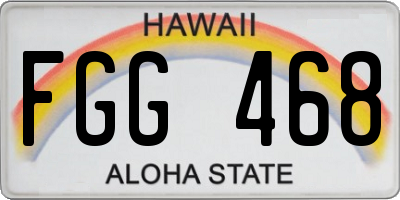 HI license plate FGG468