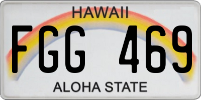 HI license plate FGG469