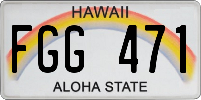 HI license plate FGG471