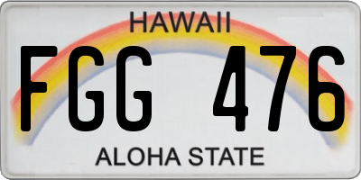 HI license plate FGG476