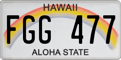 HI license plate FGG477