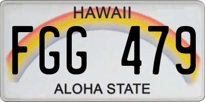 HI license plate FGG479