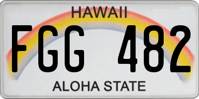 HI license plate FGG482