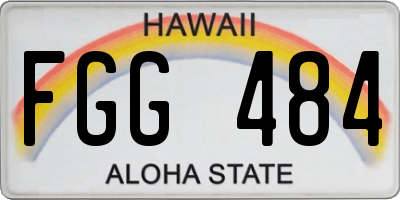 HI license plate FGG484