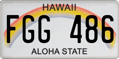 HI license plate FGG486