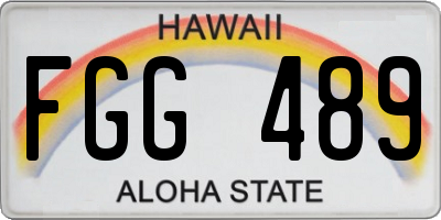 HI license plate FGG489