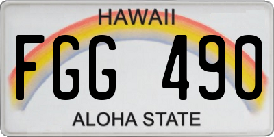 HI license plate FGG490