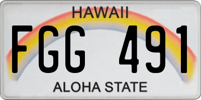 HI license plate FGG491
