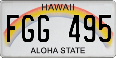 HI license plate FGG495