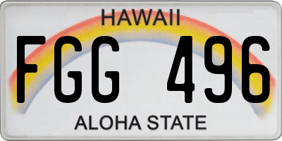 HI license plate FGG496