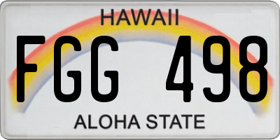 HI license plate FGG498