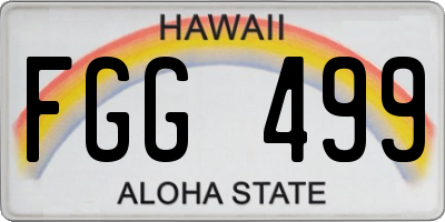 HI license plate FGG499