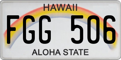 HI license plate FGG506
