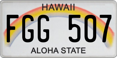 HI license plate FGG507