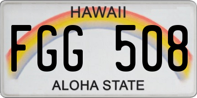HI license plate FGG508