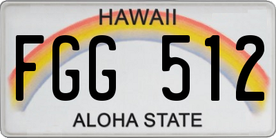 HI license plate FGG512