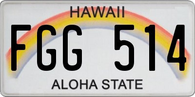 HI license plate FGG514