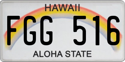 HI license plate FGG516