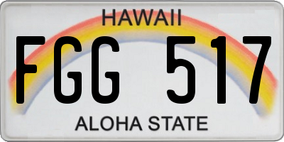 HI license plate FGG517