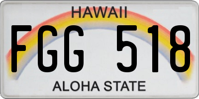 HI license plate FGG518