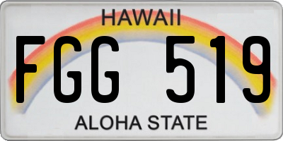 HI license plate FGG519