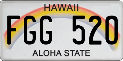 HI license plate FGG520