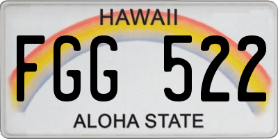 HI license plate FGG522