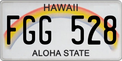 HI license plate FGG528