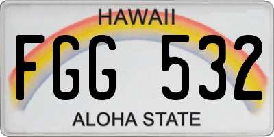 HI license plate FGG532