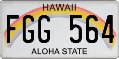 HI license plate FGG564