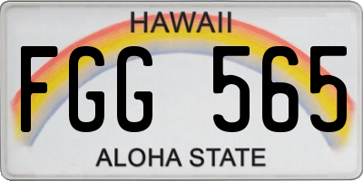 HI license plate FGG565