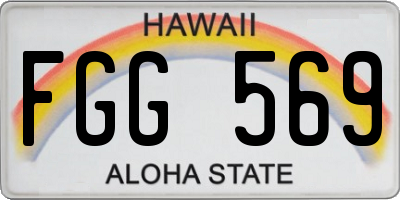 HI license plate FGG569