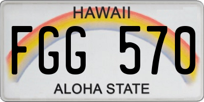 HI license plate FGG570