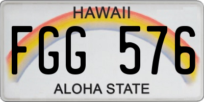 HI license plate FGG576