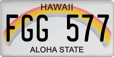 HI license plate FGG577