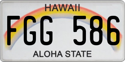 HI license plate FGG586