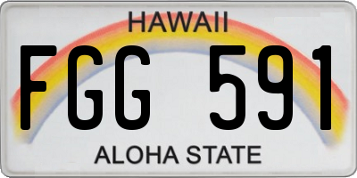 HI license plate FGG591