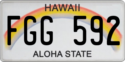 HI license plate FGG592